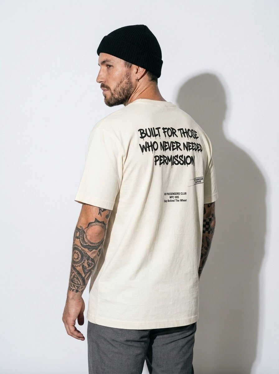 BUILT WITHOUT PERMISSION Oversized T-shirt