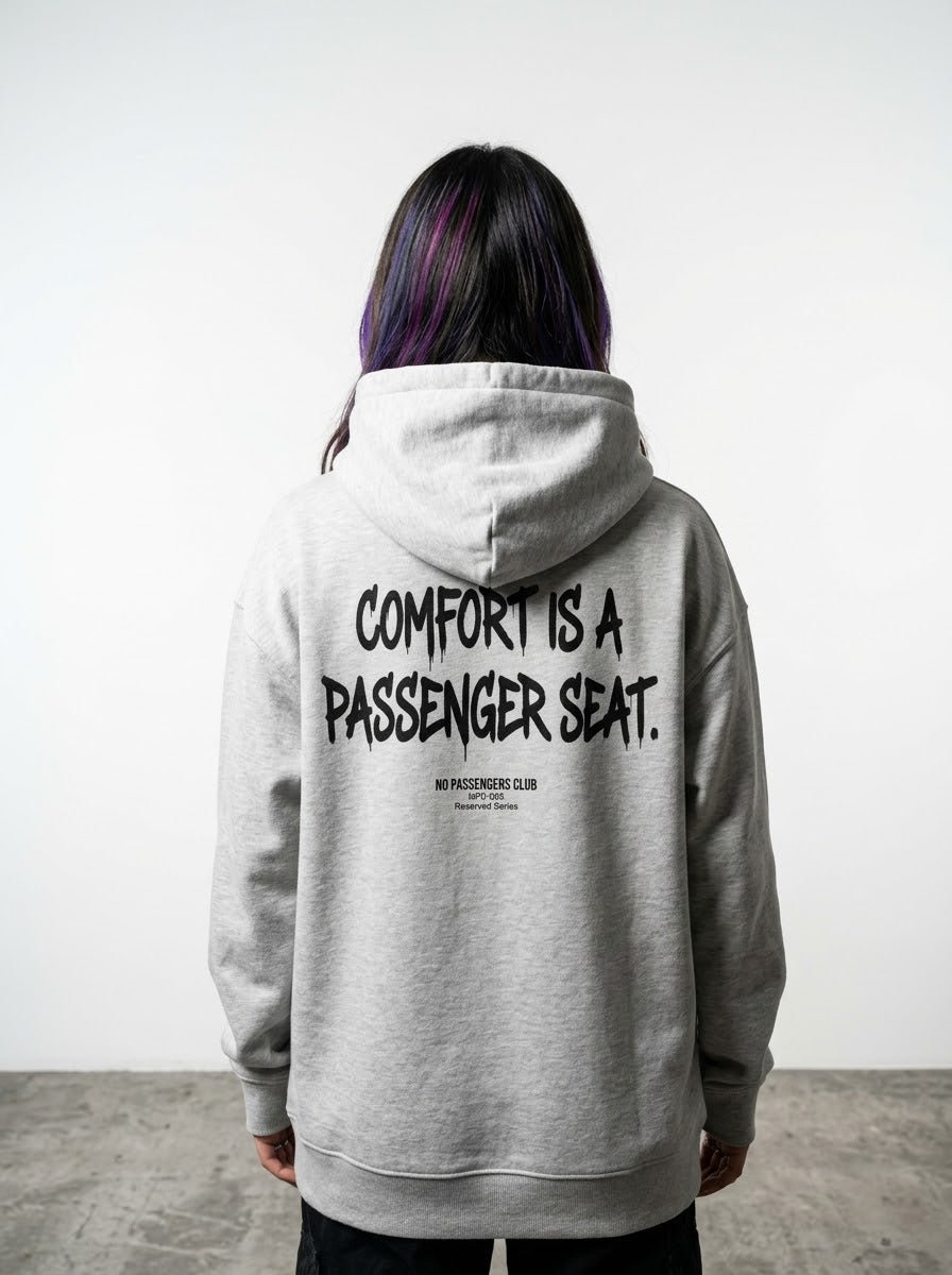 PASSENGER SEAT Relaxed Grey Hoodie