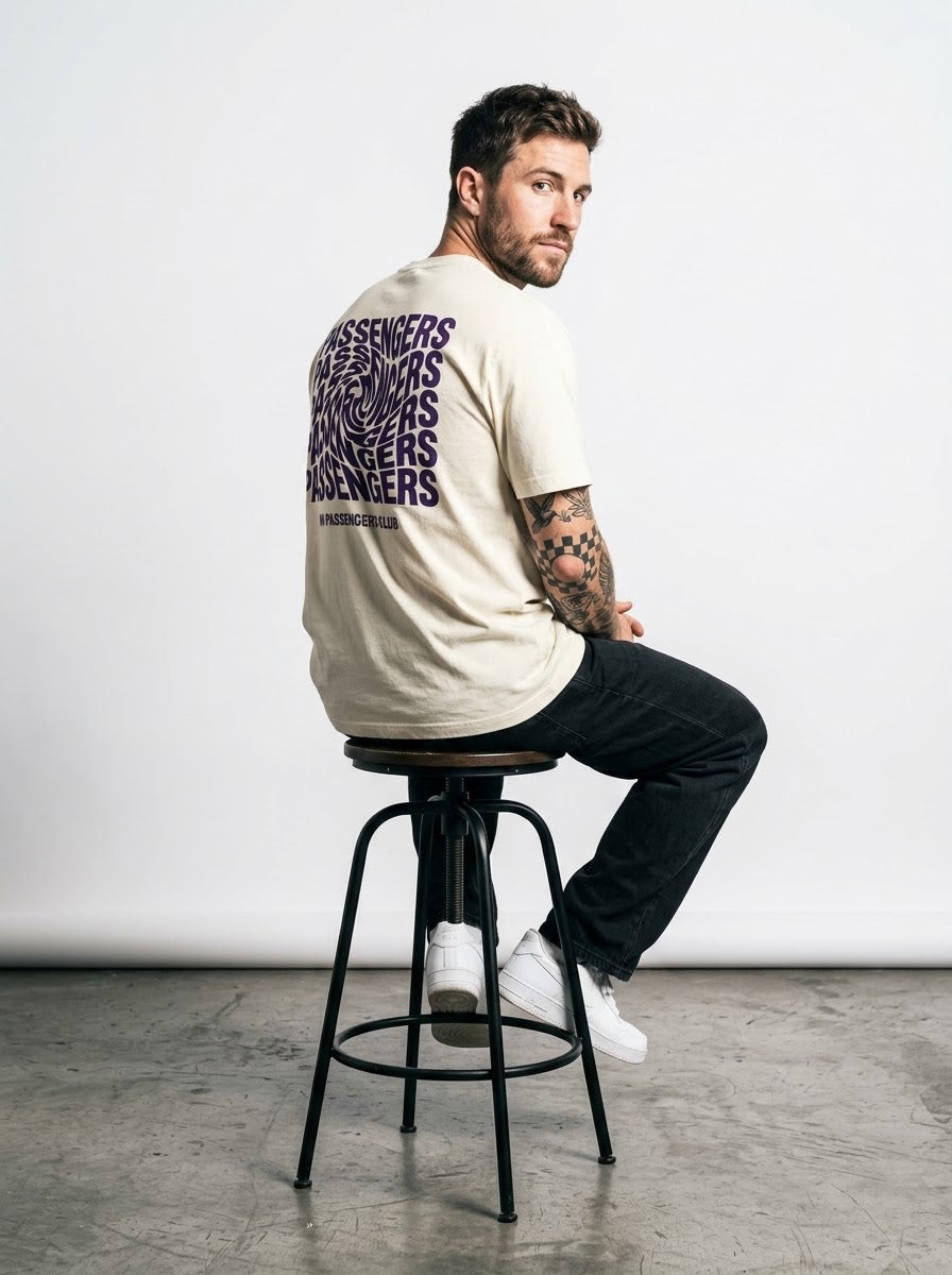 PURPLE BLURRY Oversized T-shirt