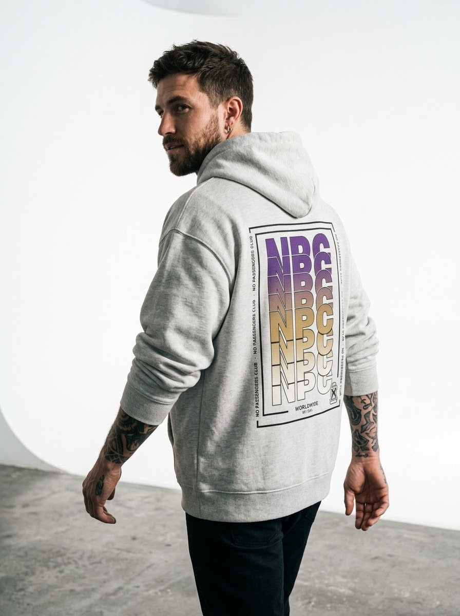 NPC FADE Relaxed Grey Hoodie