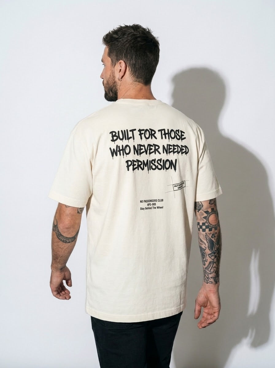 BUILT WITHOUT PERMISSION Oversized T-shirt