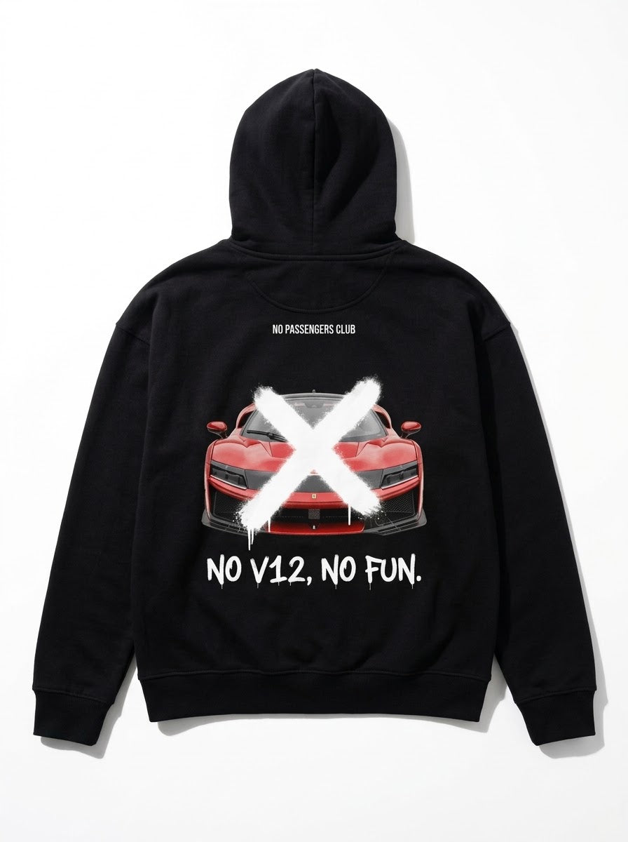 F80 NO FUN™ Relaxed Black Hoodie