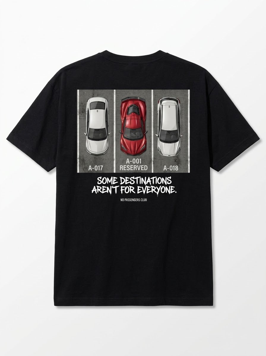 CORVETTE C8 PARK™ Oversized Black T-shirt