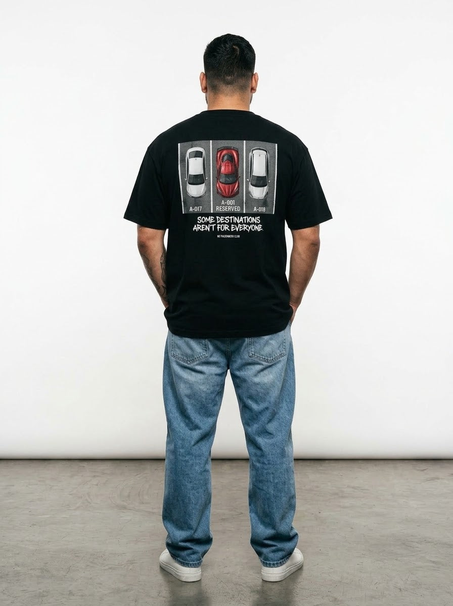 CORVETTE C8 PARK™ Oversized Black T-shirt