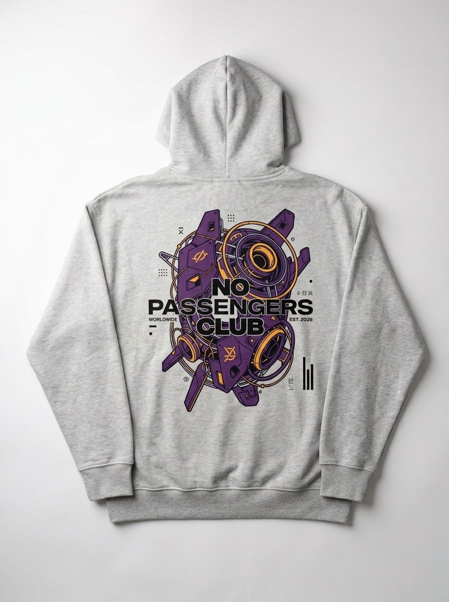 CYBER NPC Relaxed Grey Hoodie