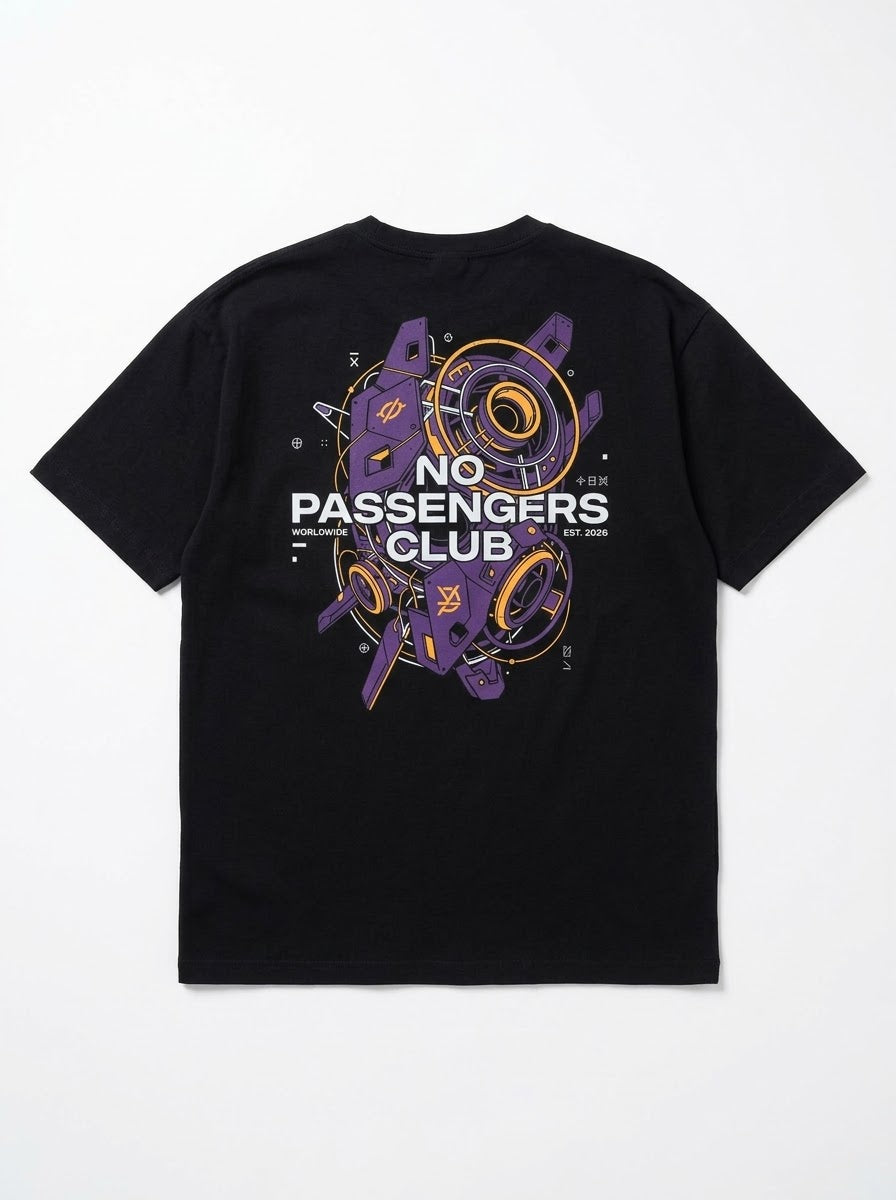 CYBER NPC Oversized Black T-shirt