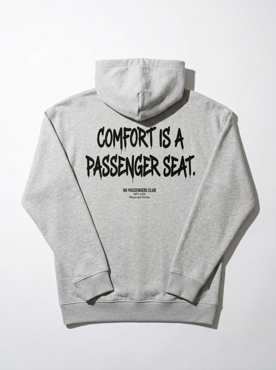PASSENGER SEAT Relaxed Grey Hoodie