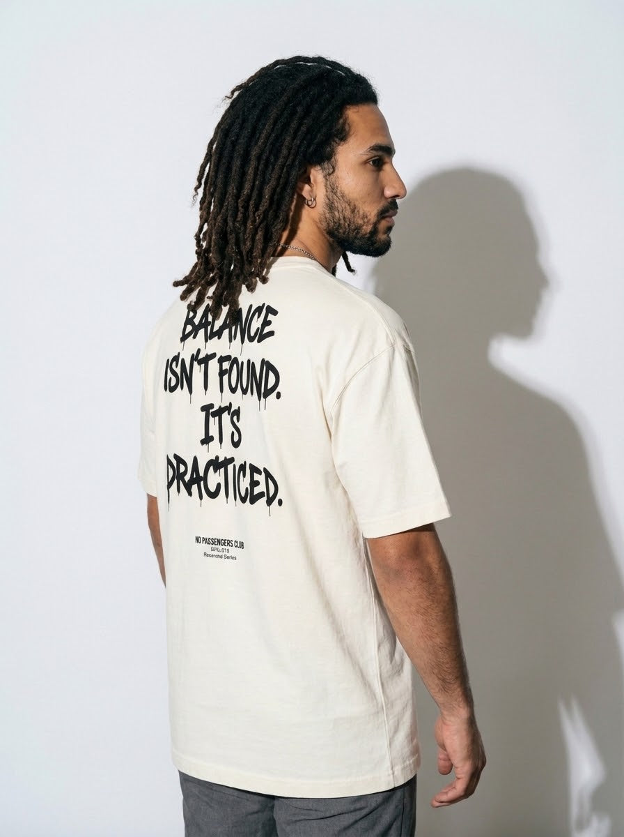 BALANCE ISN'T FOUND Oversized T-shirt