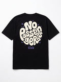 SOFT NO PASSENGERS Oversized Black T-shirt