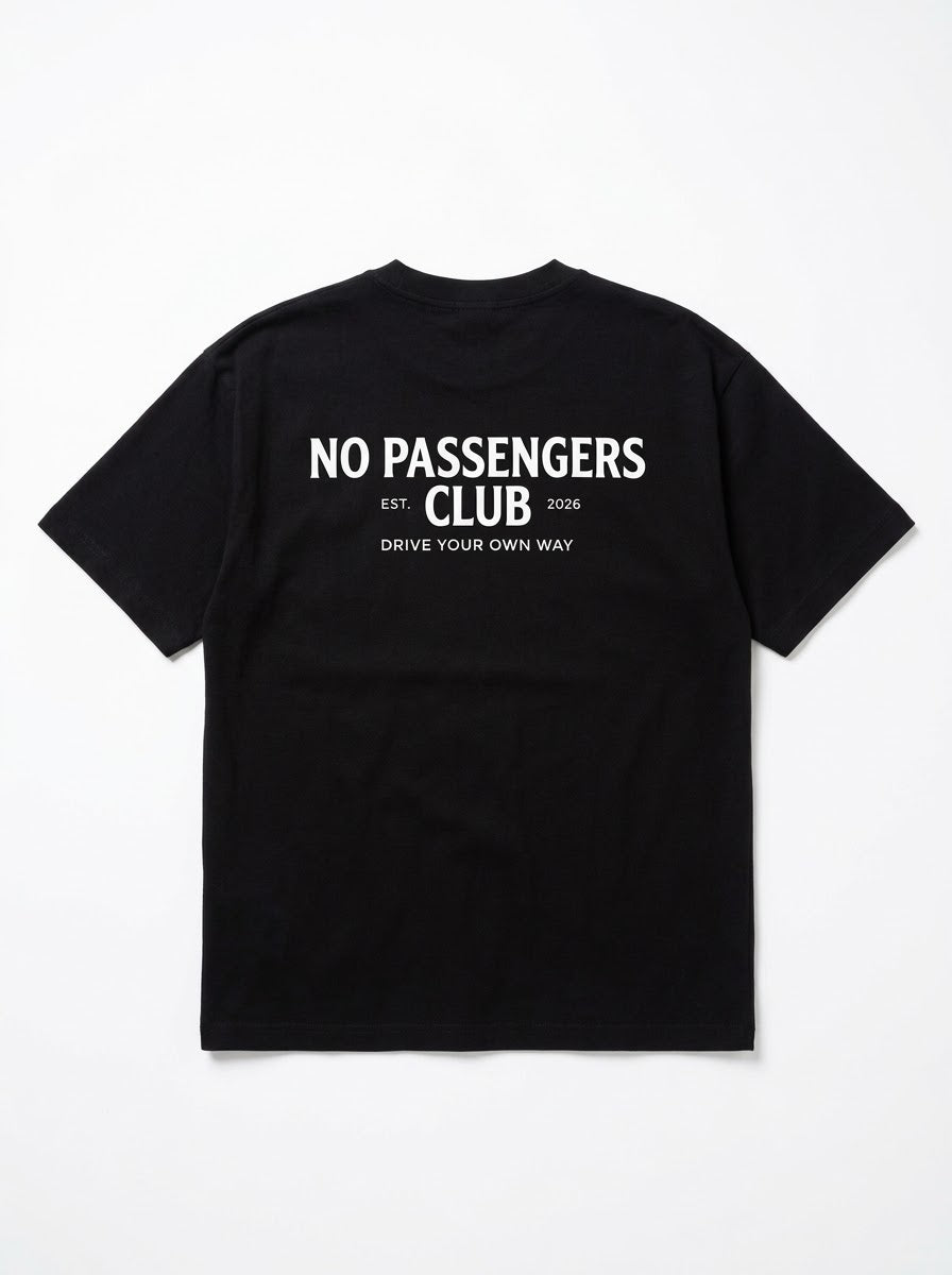 EST 2026 Oversized Black T-shirt