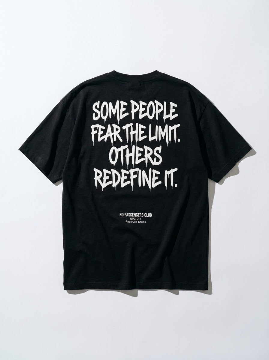 FEAR THE LIMIT Oversized Black T-shirt