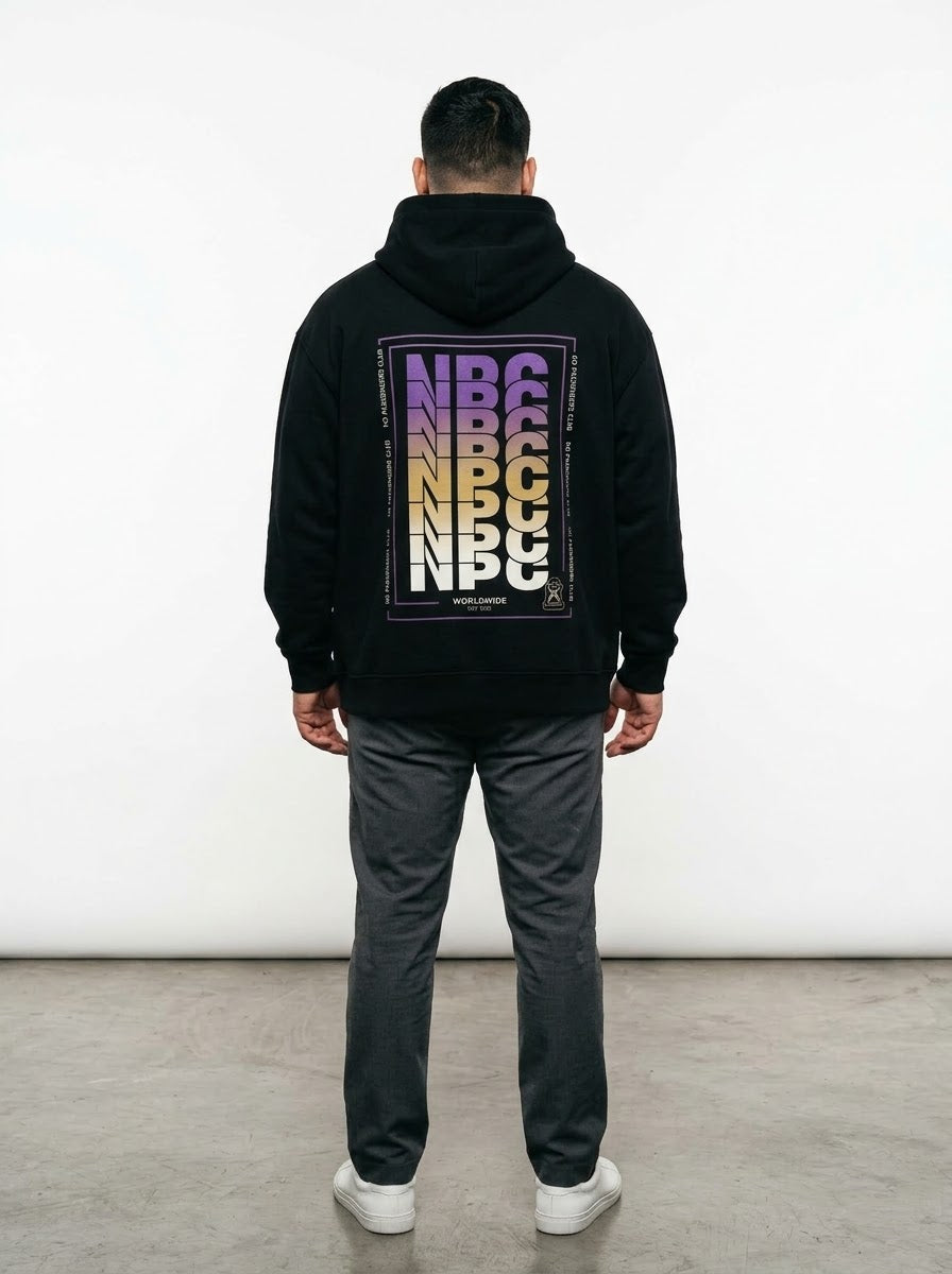 NPC FADE Relaxed Black Hoodie