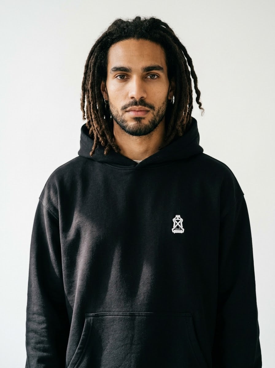 NEVER MEANT FOR EVERYONE Relaxed Black Hoodie