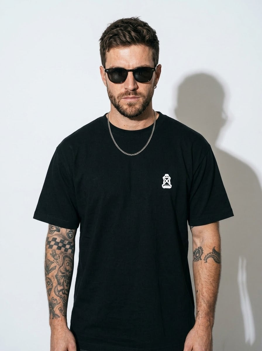 RAISE YOUR MINIMUM Oversized Black T-shirt