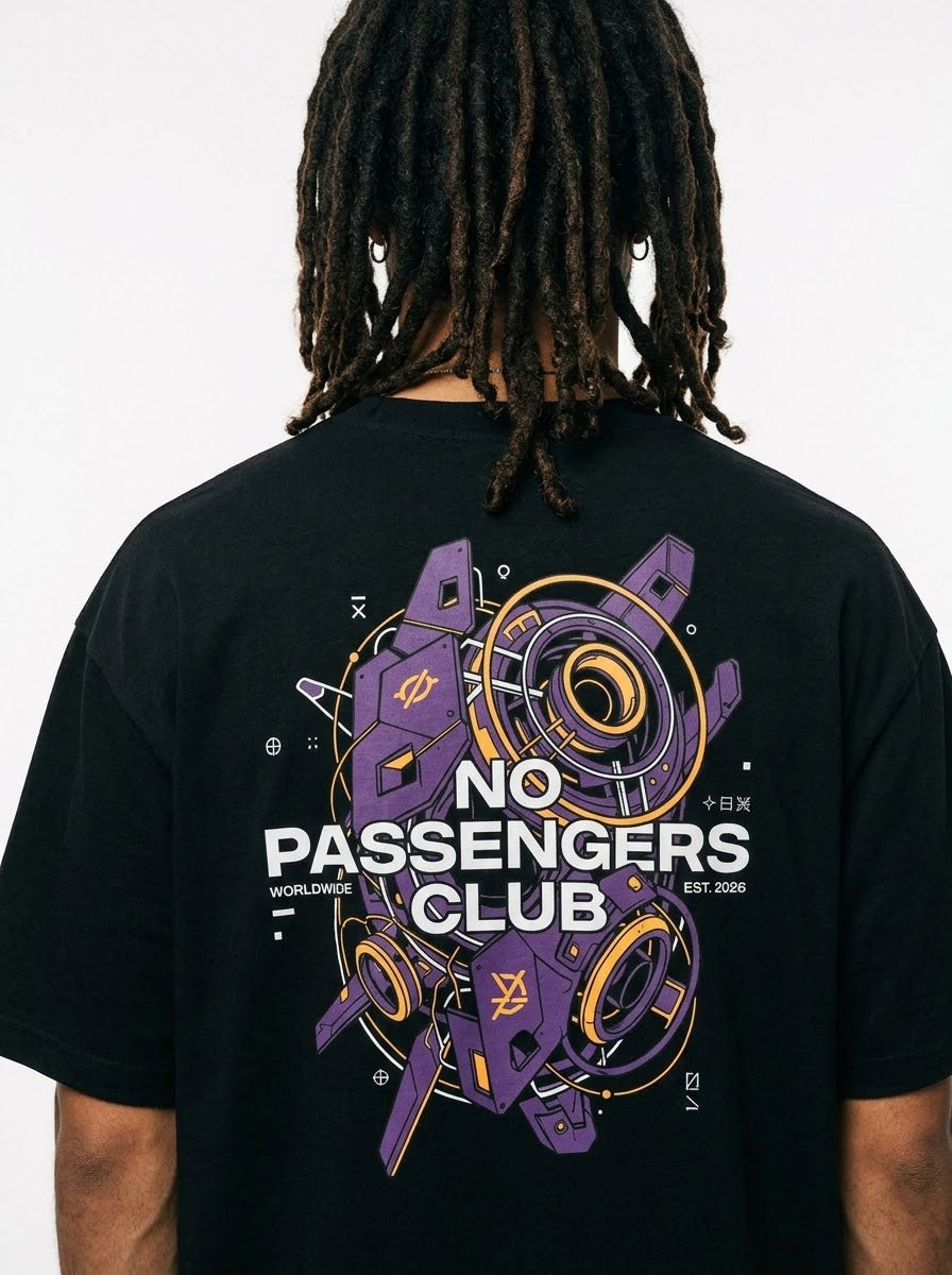CYBER NPC Oversized Black T-shirt