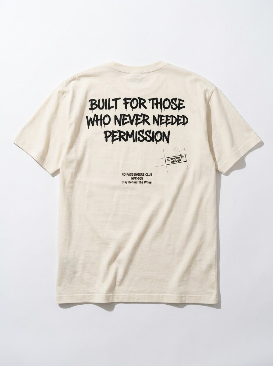 BUILT WITHOUT PERMISSION Oversized T-shirt