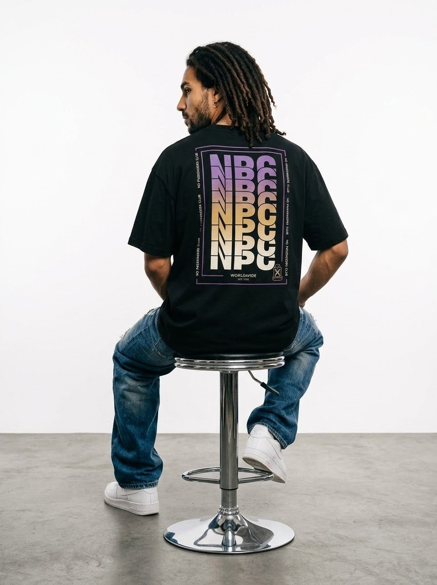 NPC FADE Oversized Black T-shirt