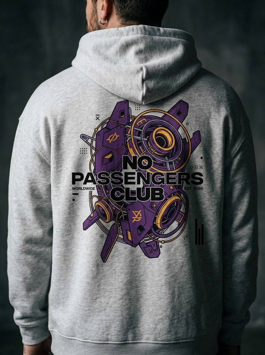 CYBER NPC Relaxed Grey Hoodie