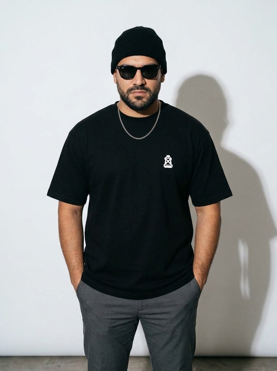 DRIVE YOUR LIFE Oversized Black T-shirt